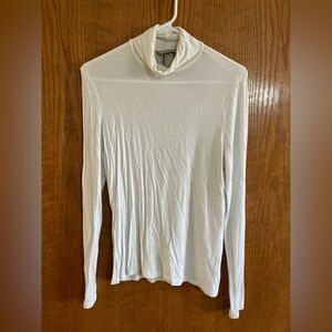 H&M White Turtleneck Top